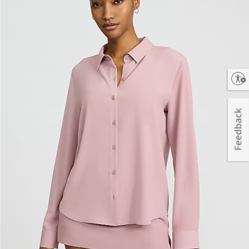 Express Women’s Silky Portofino Shirt, Purple